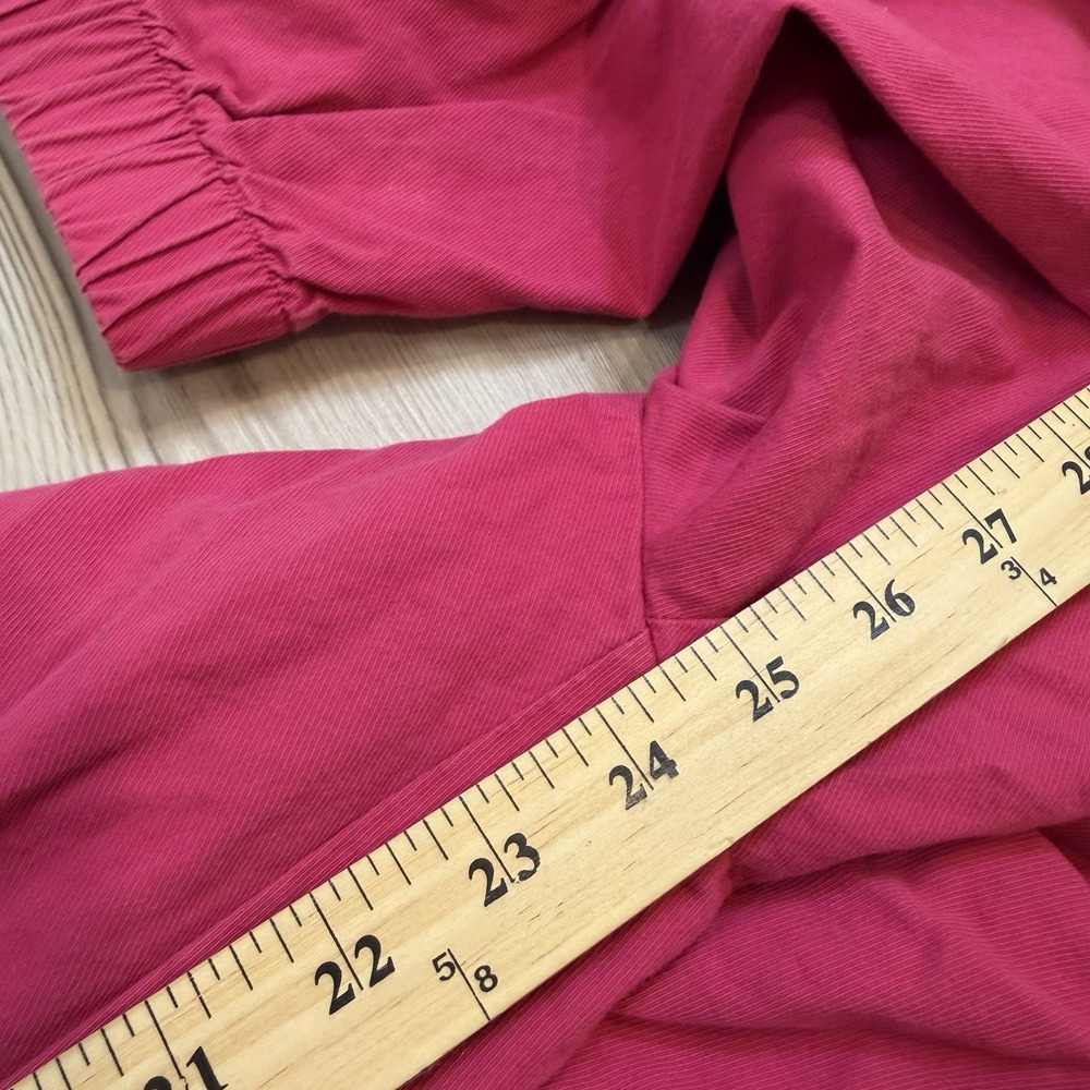 Halara Women's Small Mid Rise Zipper Pocket Casual Cotton Joggers Pink Stretch - Picture 11 of 11